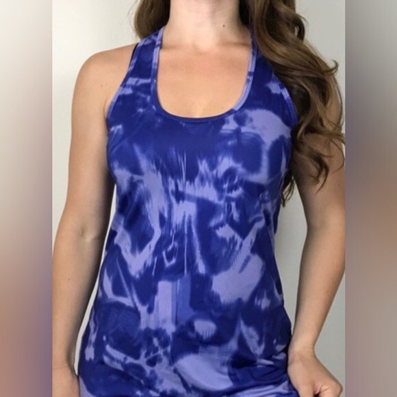 Lukka watercolor blue racer back active workout tank size medium - Picture 1 of 6